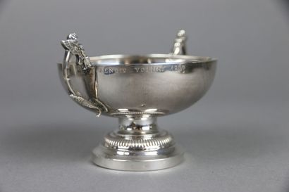 Coupe de mariage en argent 950°/°° à deux...