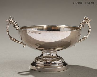 Coupe de mariage en argent 950°/°° à deux...