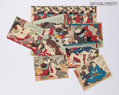 KEISAI EISEN (1790-1848), attribué à. 
Album...