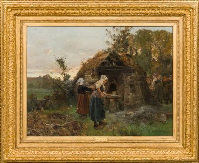 Emile Charles DAMERON (1848-1908) 
Le fournil....