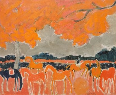 André BRASILIER (born 1929).
Fête hippique...