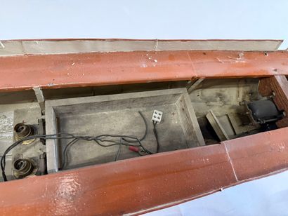 Two-masted trawler in sheet metal and wood,...