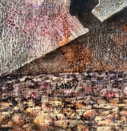 LAMY (1921-2019) 
Offering, 1962
Oil on panel,...