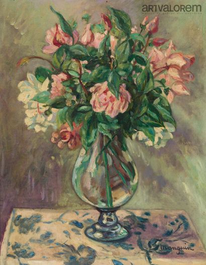 Henri MANGUIN (1874-1949).
Bouquet of flowers.
Oil...