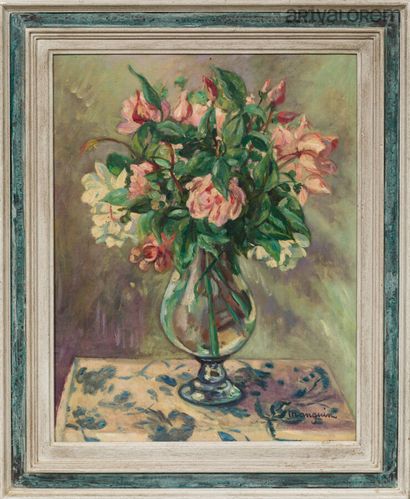 Henri MANGUIN (1874-1949).
Bouquet of flowers.
Oil...