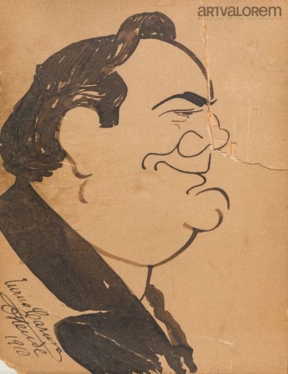 Enrico CARUSO (1873-1921).
Self-portrait...
