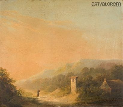 Attributed to Barend Cornelis KOEKKOEK (1803-1862).
Lively...