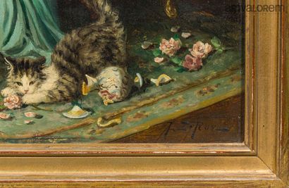 Jules Gustave LE ROY (1856-1921).
Cats with...
