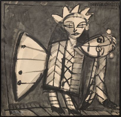 Julio SILVA (1930-2020).
Fantastic Characters.
Black...