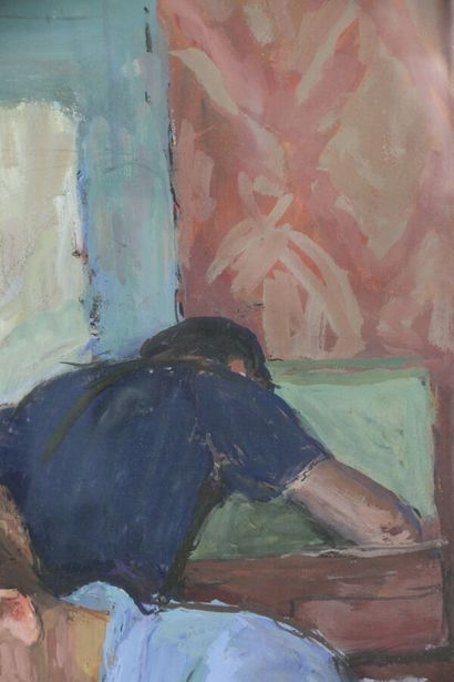 Étienne BOUCHAUD (1898-1989)
German travelers.
Gouache...