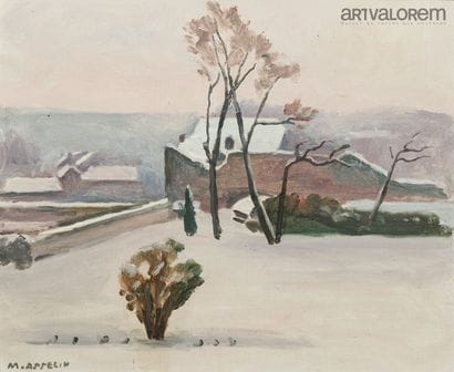 Maurice ASSELIN (1882-1947)
Snowy landscape.
Oil...
