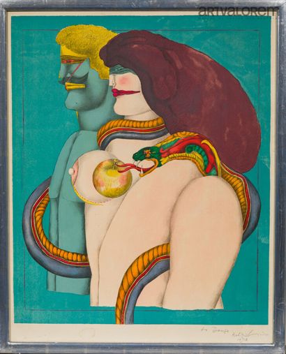 Richard LINDNER (1901-1978)
Adam and Eve,...