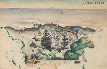 Étienne BOUCHAUD (1898-1989).
View of a palm...