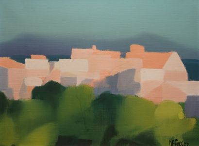 Alfred DEFOSSEY (Born 1932). 
La ville rose,...