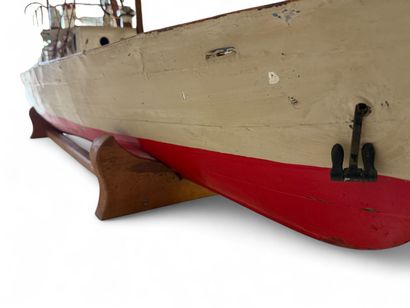 Two-masted trawler in sheet metal and wood,...