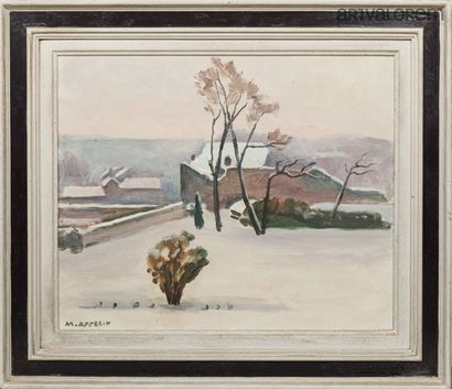 Maurice ASSELIN (1882-1947)
Snowy landscape.
Oil...