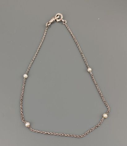 Watch chain in 950°/°° platinum with forçat...