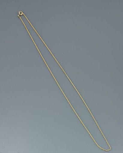 Chain in yellow gold 750°/°° with forçat...