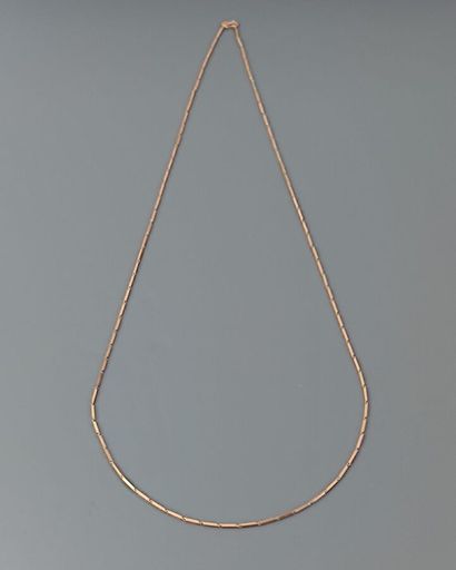 585 °/°° pink gold chain with baton links,...