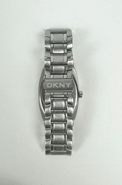 DKNY
Stainless steel wristwatch, black enamel...