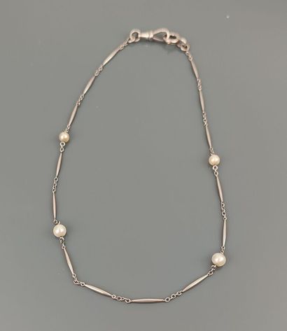 Watch chain in 950°/°° platinum and 750°/°°...