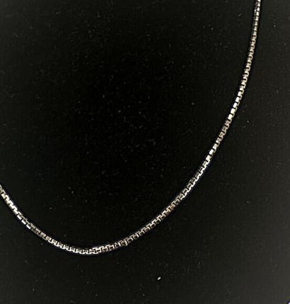 White gold 750°/°° chenille chain with lobster...