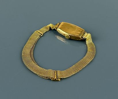 Wristwatch in yellow gold 750°/°°, braided...