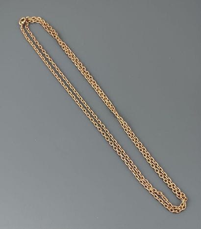 Yellow gold 750°/°° forçat link chain with...