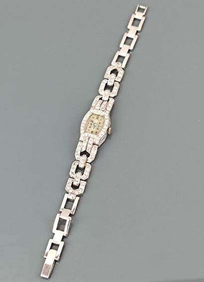 Ladies' watch in 750°/°° white gold and platinum...