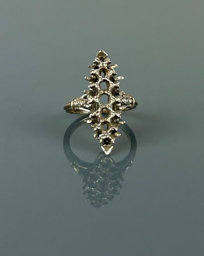 Marquise ring setting in 750°/°° white gold,...