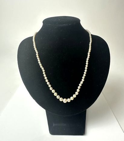 Collier composé de perles de culture en chute...