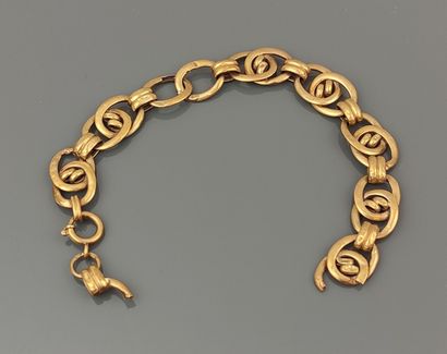 Fancy link bracelet scrap in 585°/°° yellow...