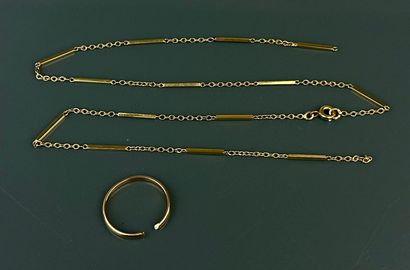 Set of yellow gold 750°/°° debris including...