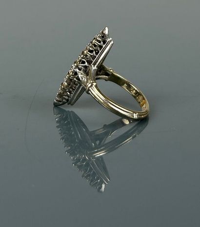 Marquise ring setting in 750°/°° white gold,...