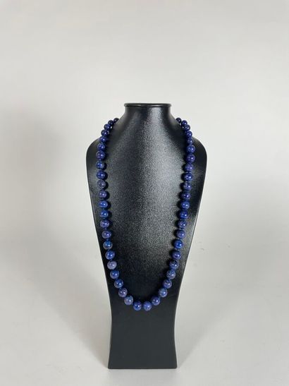 Collier choker en lapis lazuli naturel ou...