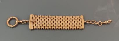 585°/°° yellow gold watch chain with braided...