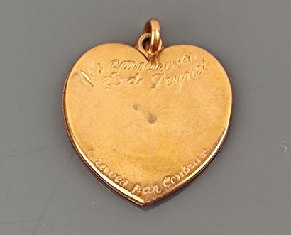 Pendant in yellow gold 750°/°°: Peynet's...