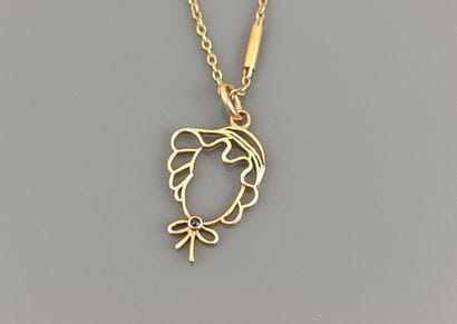 Chain and pendant in yellow gold 750°/°°,...