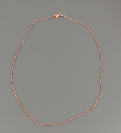 Pink gold 750°/°° chain with forçat link...