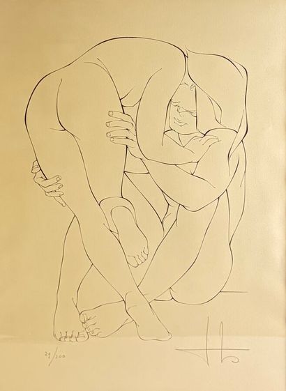 Pierre-Yves TREMOIS (1921-2020)
Étreinte
Lithographie,...
