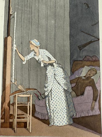 M. Blanchard , gravure d'après C.W.Boch 1787.
Encadrée
On...