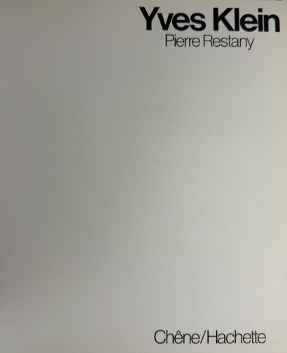 Pierre RESTANY
Yves Klein
Éditions du chêne,...