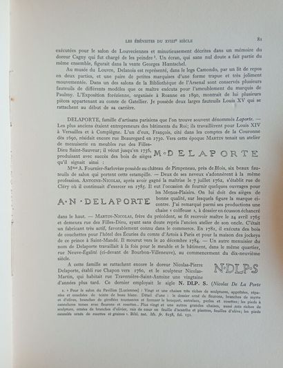 Comte de SALVERTE
Les ébénistes du XVIIIème...