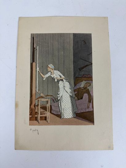M. Blanchard , gravure d'après C.W.Boch 1787.
Encadrée
On...