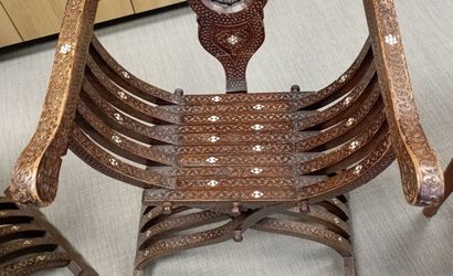 Paire de fauteuils curules 