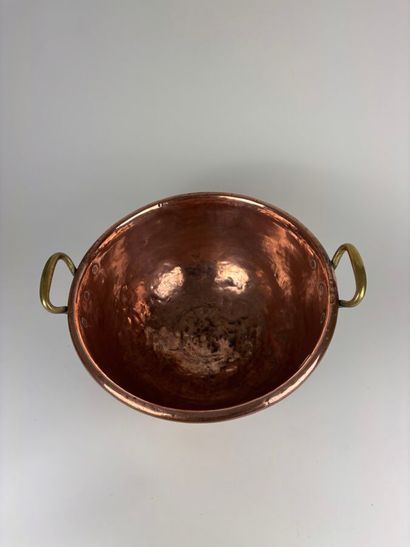 Chaudron à confiture en cuivre 
43.5 x 19.5...