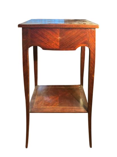 Veneered writing table inlaid with fillets,...