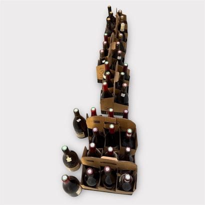 Ensemble de 33 bouteilles de vins rouges...