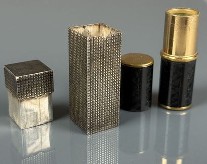 Étui rouge à lèvres en argent 925°/°° à décor...