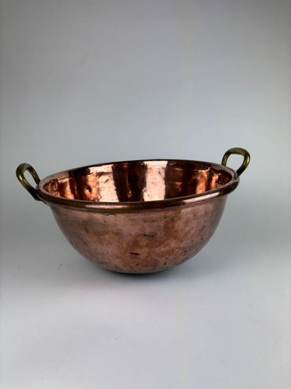 Chaudron à confiture en cuivre 
43.5 x 19.5...